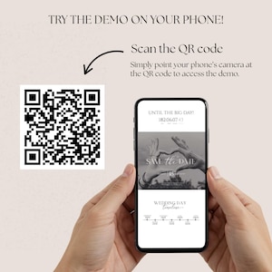 Minimalist Wedding Website Template, Wedding Web Invitation, Trackable RSVP, Countdown Timer, Interactive Map, Editable Canva Template