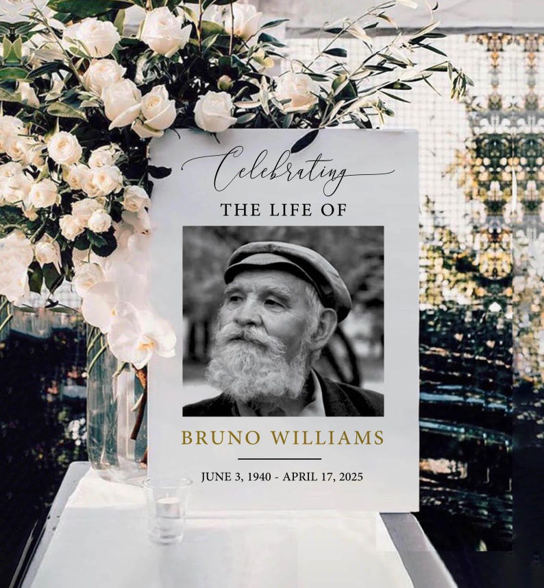 Funeral Welcome Sign Template, Editable Celebration of Life Poster, Printable Memorial Sign (Canva PDF) image 3