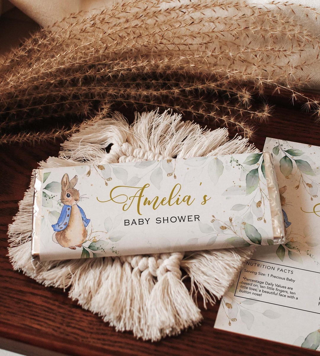 Peter Rabbit Candy Wrapper Template for Celebrations, Baby Showers ...