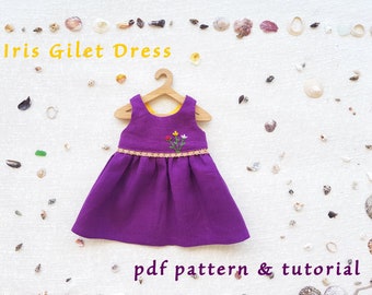 PDF Sewing Pattern & Tutorial - Doll Dress Pattern - American Girl Dress Tutorial - PDF Sewing Patterns - Doll Clothing - Waldorf Doll Dress