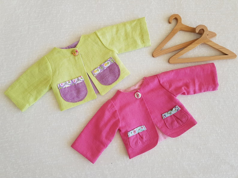 Doll Jacket Pdf Pattern & Tutorial Doll Clothing Tutorial Etsy
