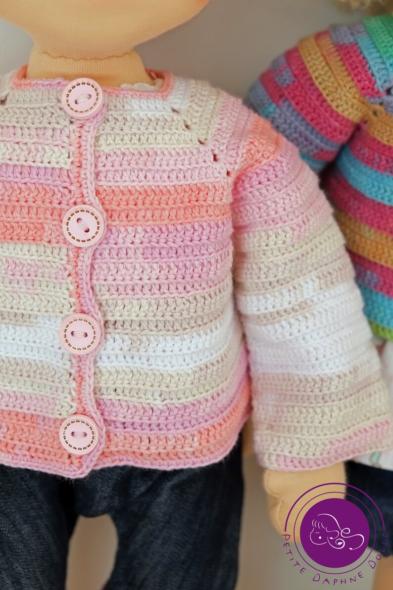 Crocheted Doll Jacket Waldorf Doll Cothes American Doll Etsy