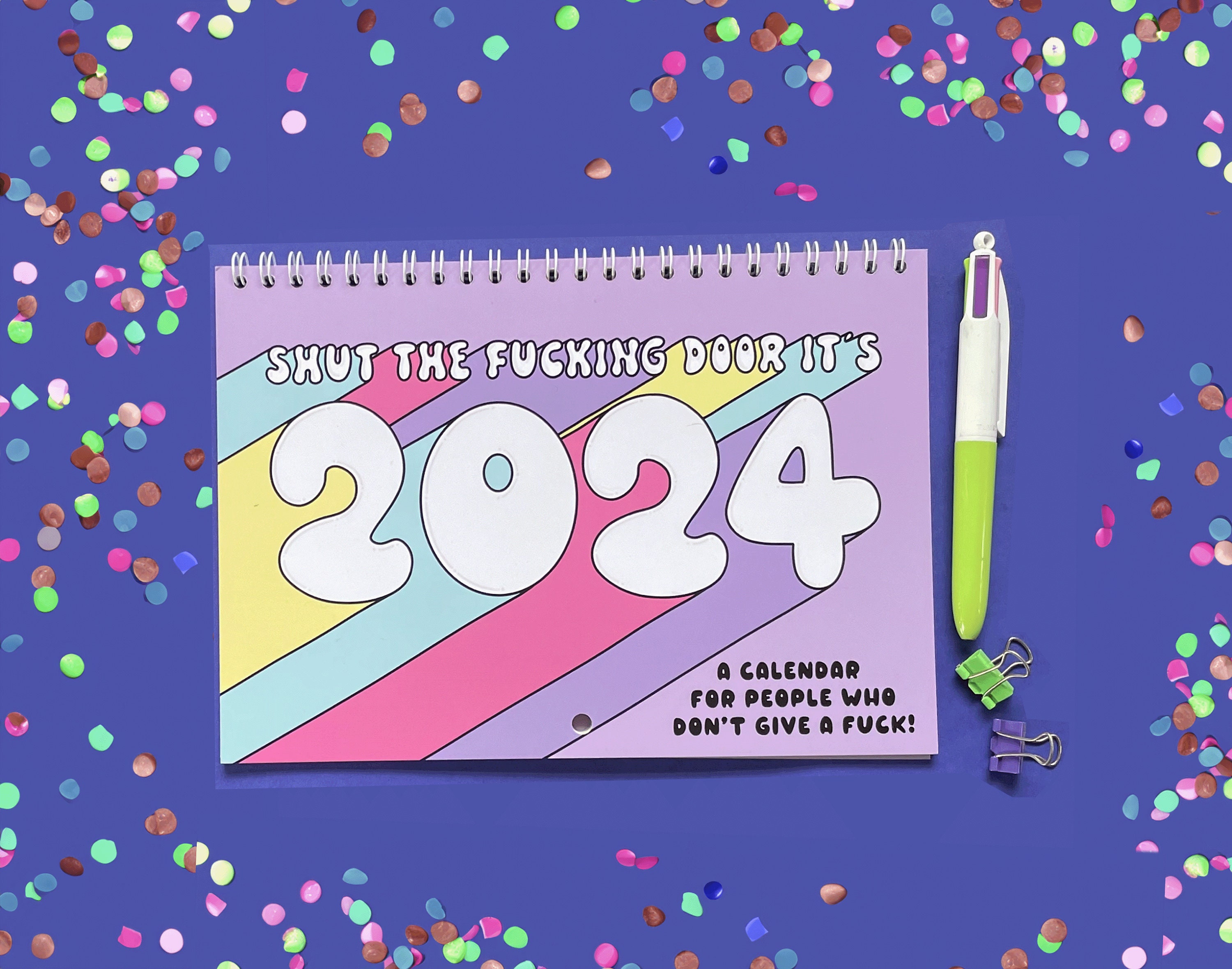 2024 Calendar Funny and Sweary Double Page Wall Calendar sold by