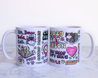 Cat Lovers - typographic design - Mug