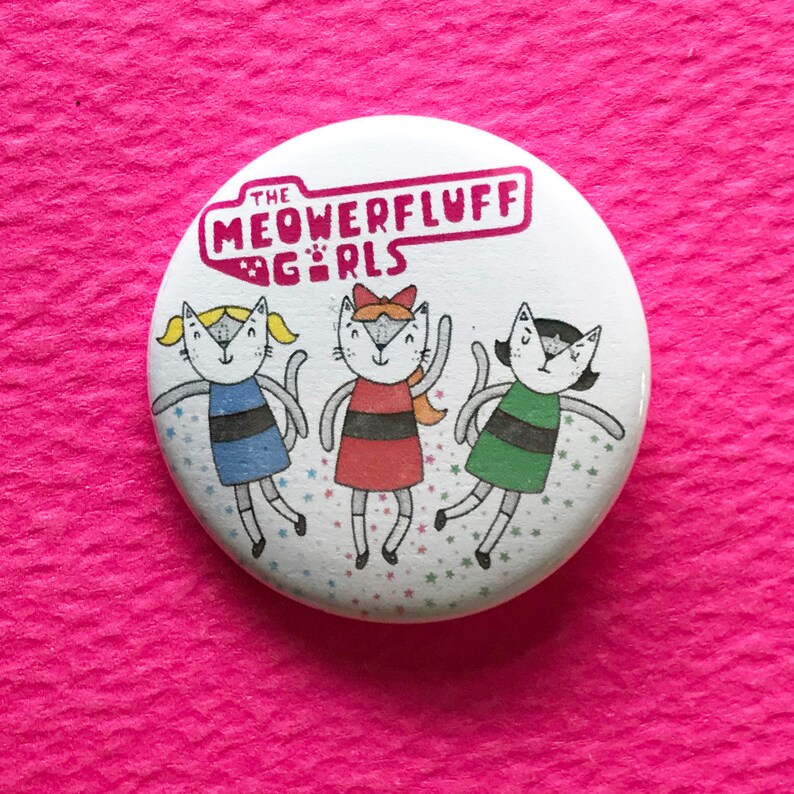 Meowerfluff Girls 38mm Badge image 1