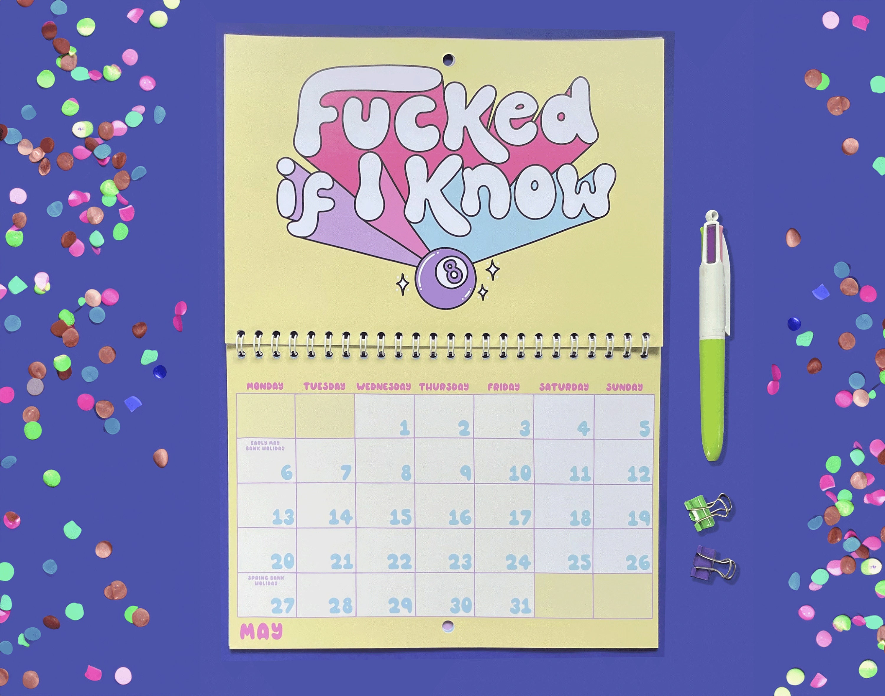 2024 Calendar Funny and Sweary Double Page Wall Calendar sold by