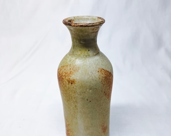 Ceramic Beige/Orange Speckled Bud Vase