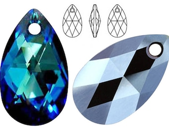 Swarovski Crystal 6106 Pear-Shaped 16mm, 22mm, 28mm - Bermuda Blue