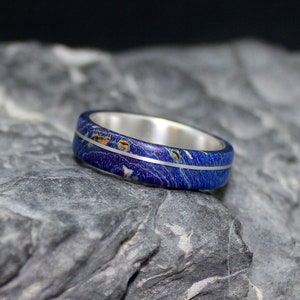 Stabilized Maple Wood-Silver Bentwood Wood Ring, Copper Ring, Silver Ring, Gold Ring, Wooden Ring, Engagement Ring, Wedding Ring