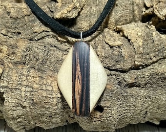 Érable Black Palmira Pendentif en bois Losange