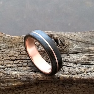 Ziricote-Copper Bentwood Wooden Ring Satin Finish