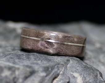 Grey Birdseye Maple Bentwood Ring, Wedding Ring, Engagement Ring, Wooden Ring