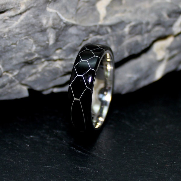 Stainless Steel Resin Ring Aluminum Women Men's Jewelry Partnering Handmade Engagement Ring Wedding Ring