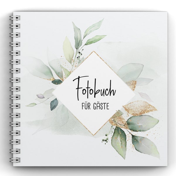 Fotospiel Hochzeit Fotobuch by snaPmee - Hardcover Fotoalbum für 50 Fotoaufgaben - Spiralbindung - Größe 21x21cm, 300g Papier