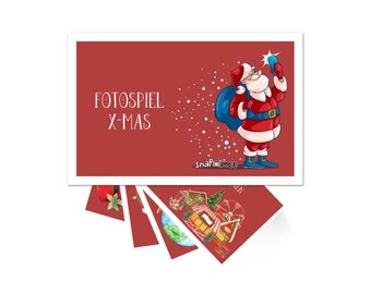 Fotospiel Weihnachtsfeier by snaPmee - Weihnachtsspiel mit 30 Fotoaufgaben für Gäste - Partyspiel an Weihnachten für Erwachsene & Kinder