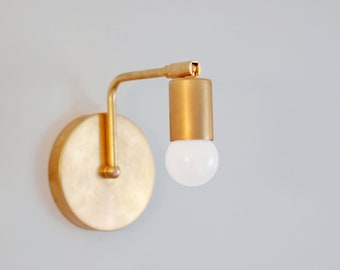 FREE SHIPPING - Sconce / Brass Sconce / Modern Brass Sconce / Modern Sconce / Mid Century / Mid Century Modern / "The L2 Sconce"