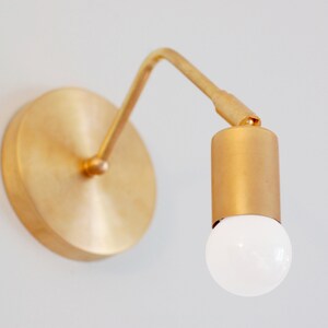 FREE SHIPPING Sconce / Brass Sconce / Modern Brass Sconce / Modern Sconce / Mid Century / Mid Century Modern / The L3 Sconce image 2