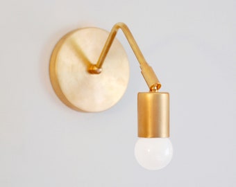 FREE SHIPPING - Sconce / Brass Sconce / Modern Brass Sconce / Modern Sconce / Mid Century / Mid Century Modern / "The L3 Sconce"