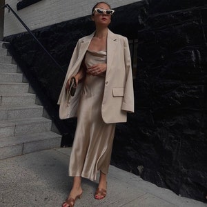Taupe silk deals dress