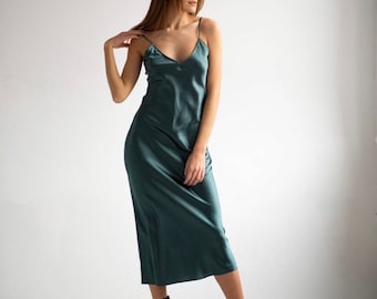 Green Silk Dress