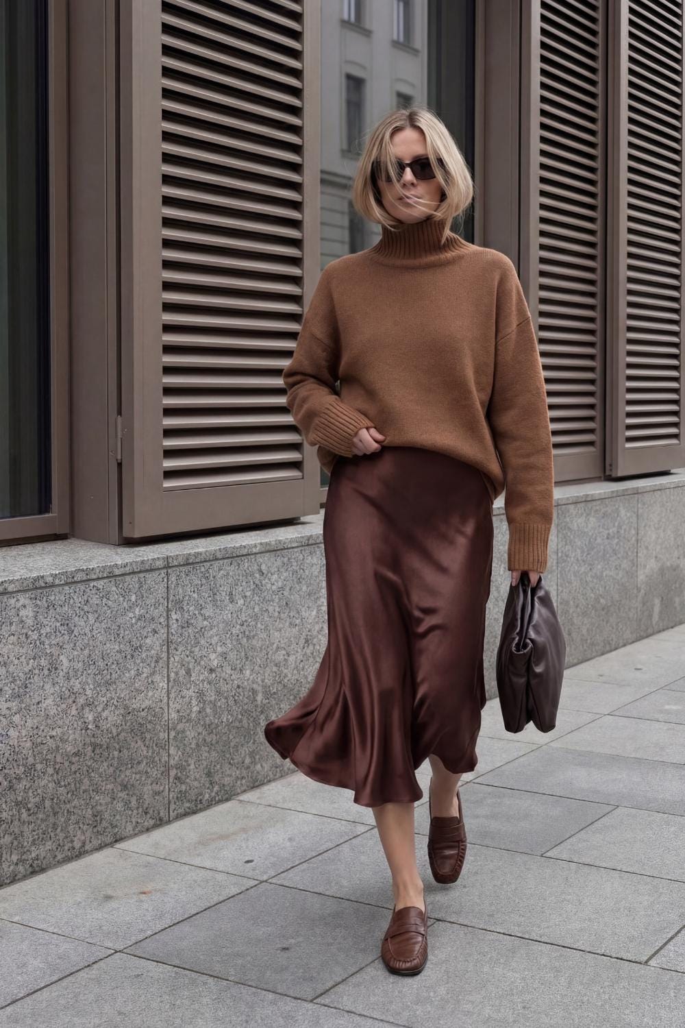 Brown Slip Skirt - Etsy