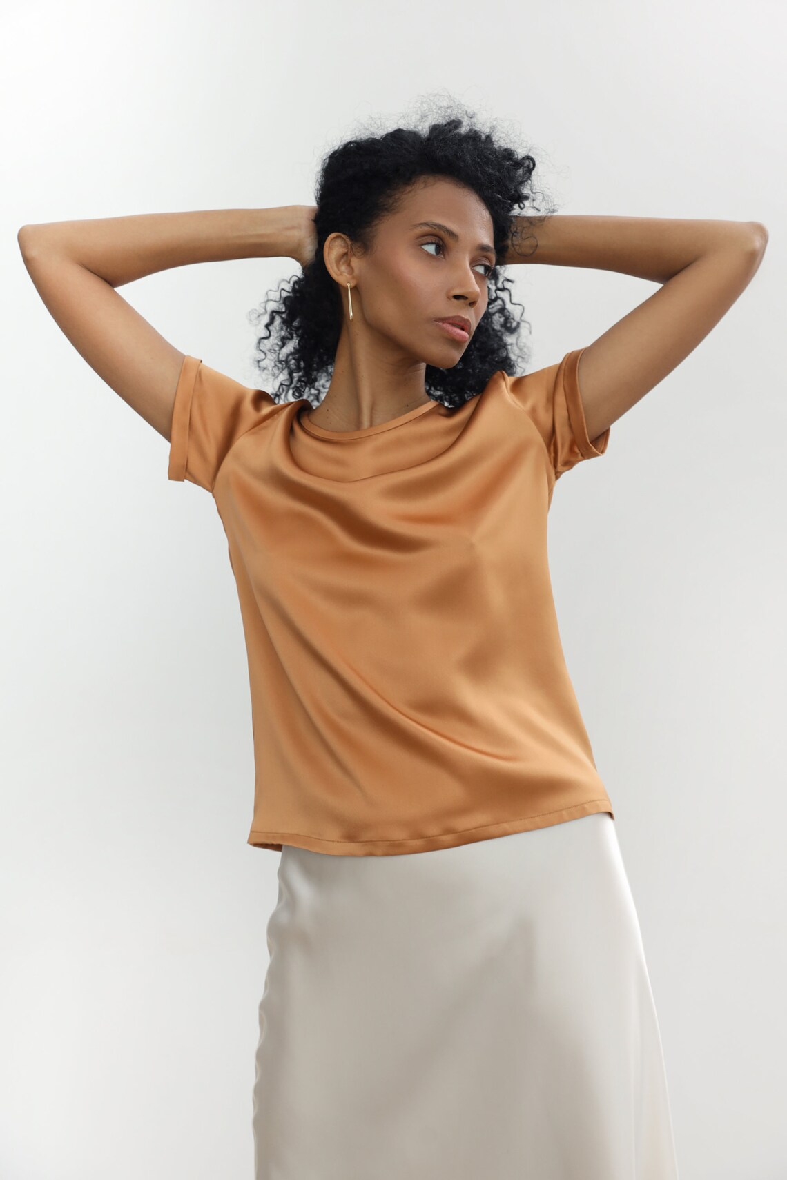 Women's Silk Tshirt Short Sleeve 100 Silk Blouse for Etsy