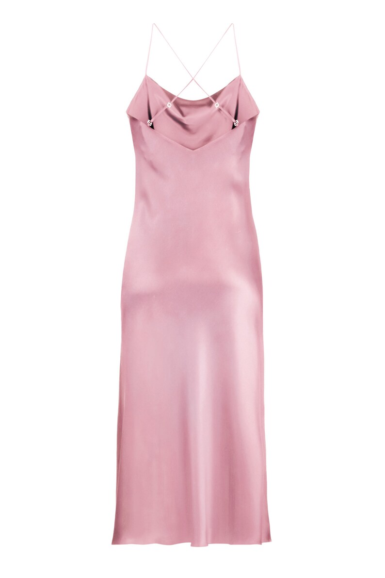 Silk bias dress Silk slip dress pink blush Stretch silk dress Etsy