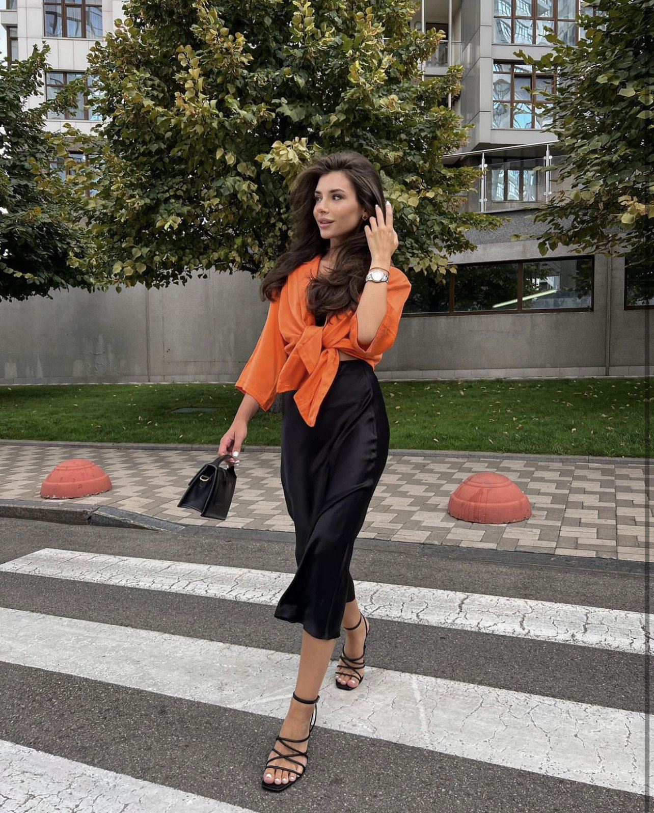 Bias cut satin skirt socialite cheap