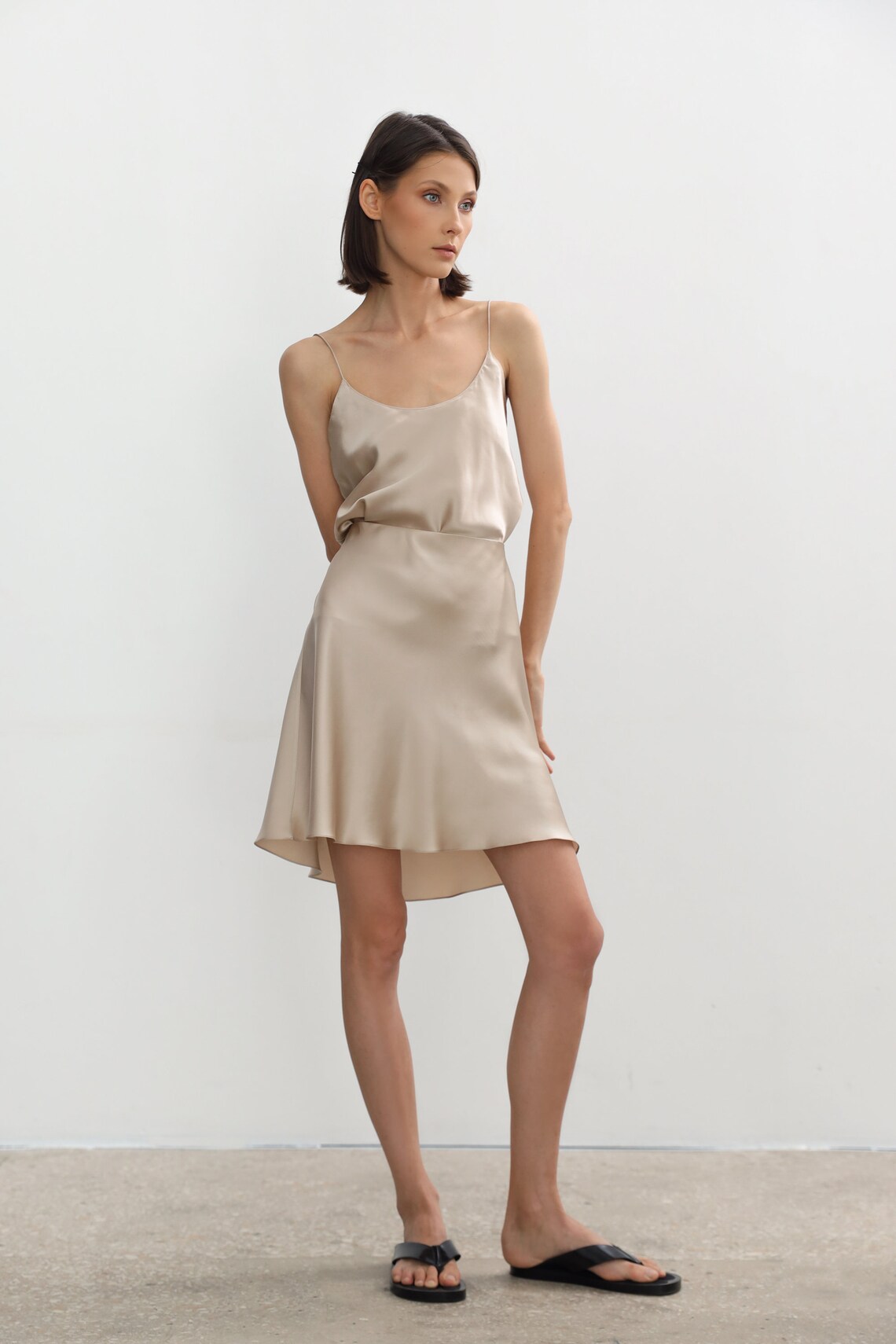 Silk camisole Scoopneck silksatin cami top womens Classic Etsy