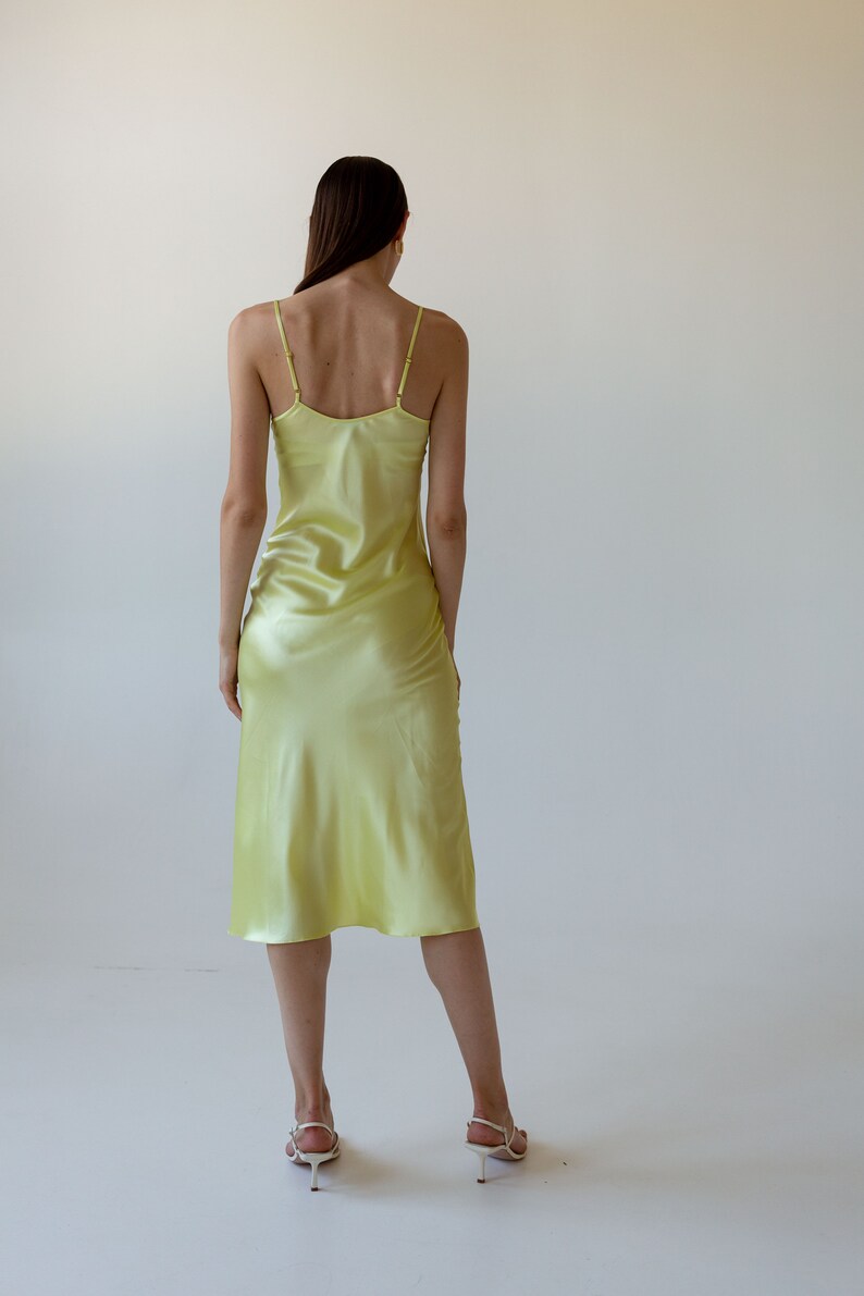 lemon slip dress