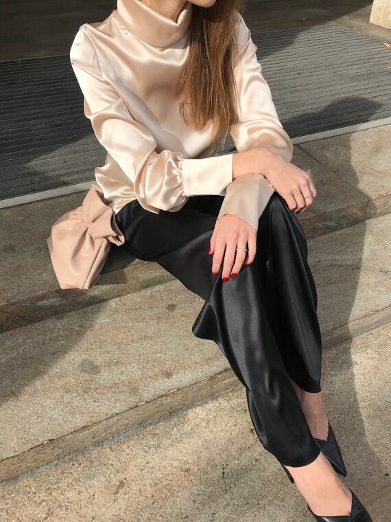 flowy silk tops