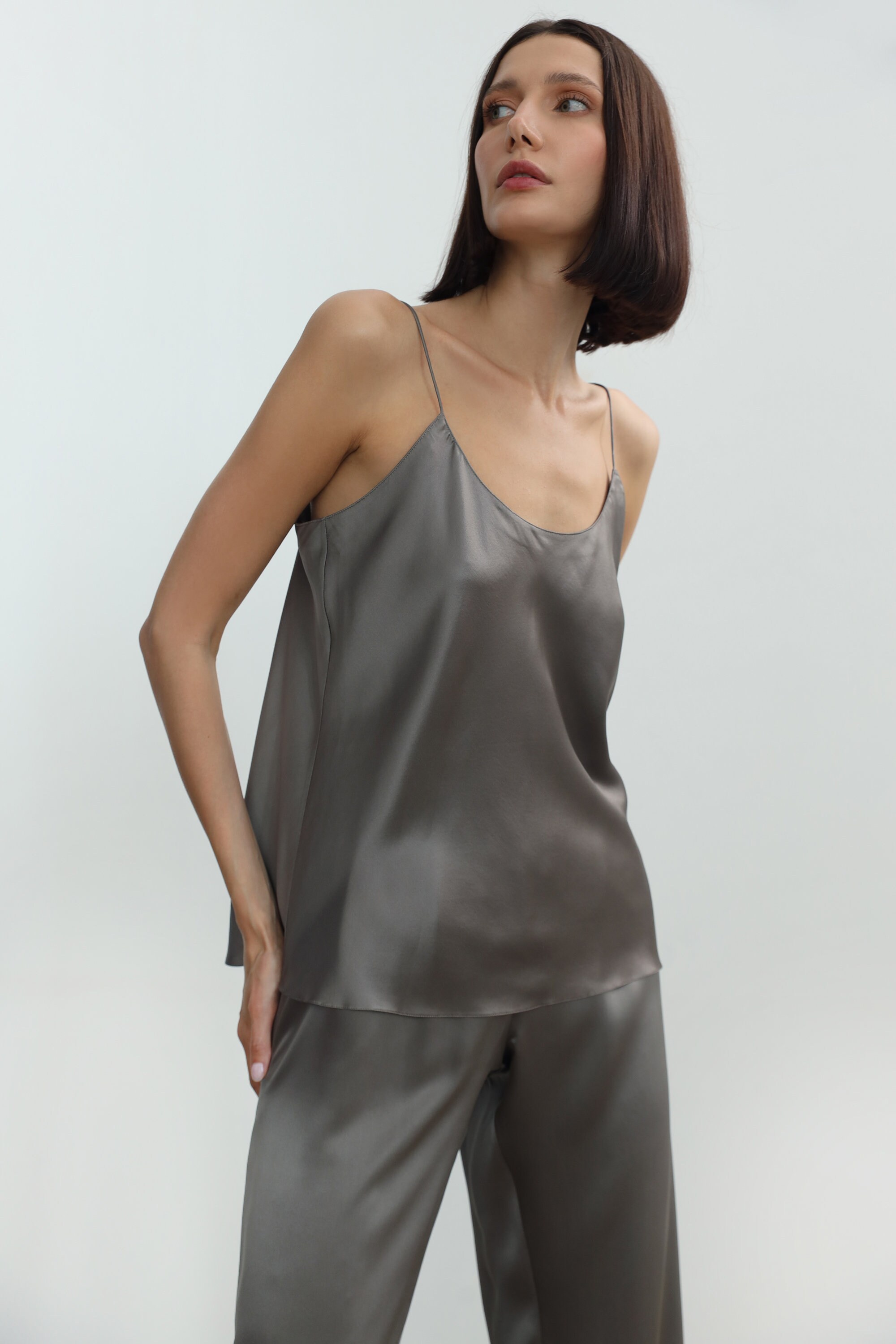 silk cami outfit