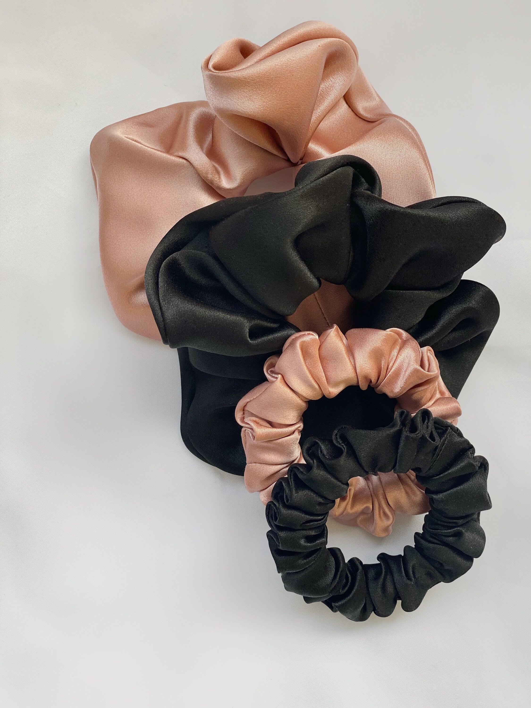 Thin silk satin scrunchies Skinny scrunchie Thin scrunchies Etsy