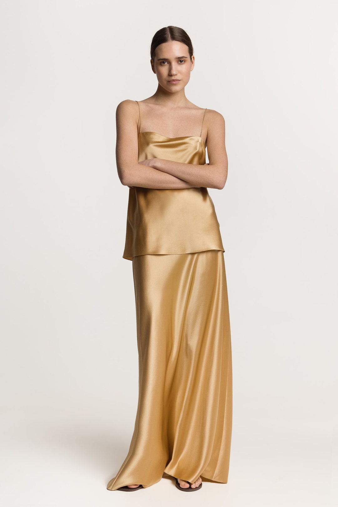 Marina Satin Skirt Gold main image 0