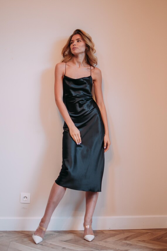 long silk cami dress
