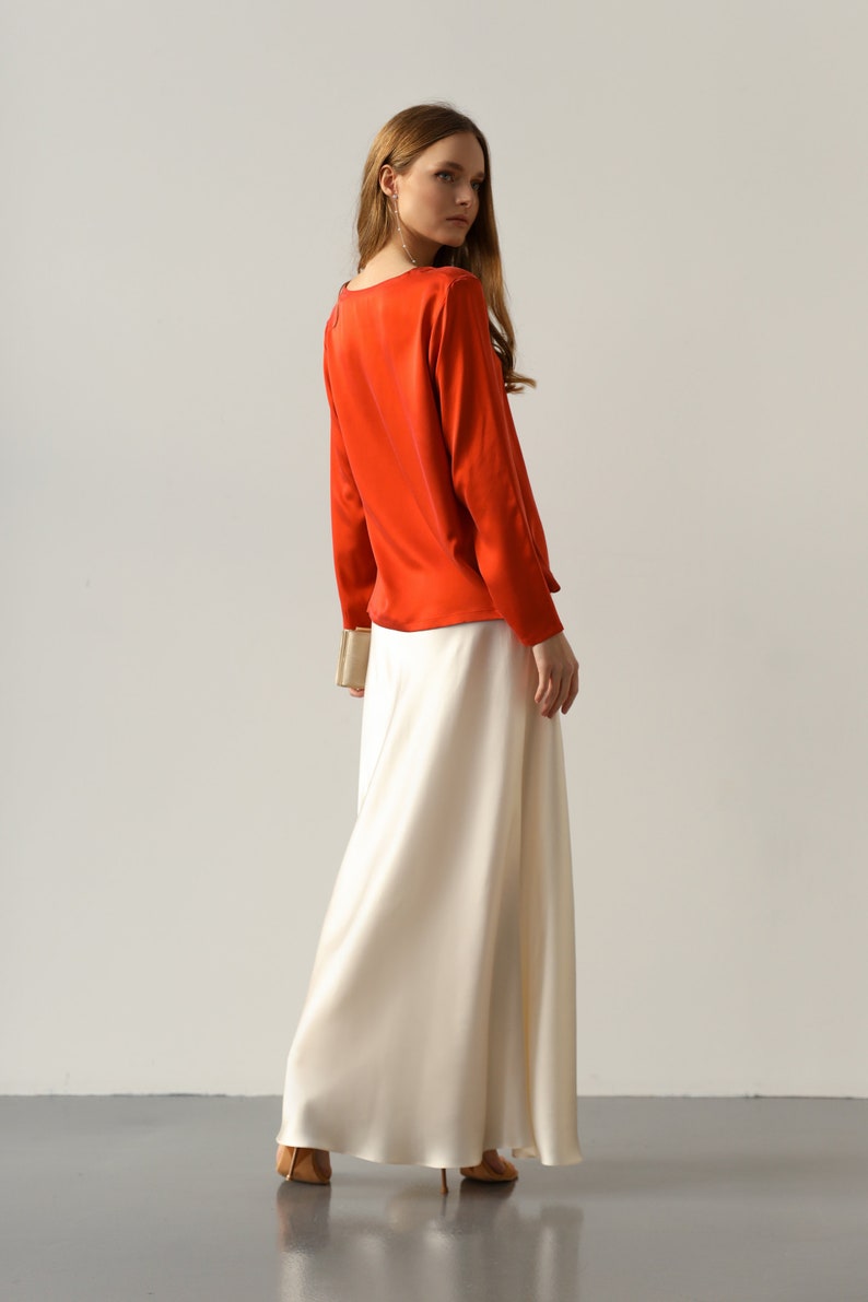 silk slip skirt