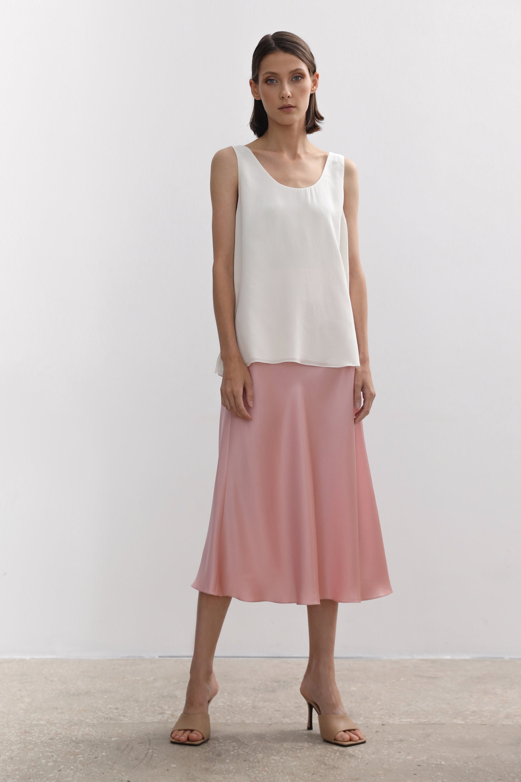 Pink Silk Skirt - Etsy