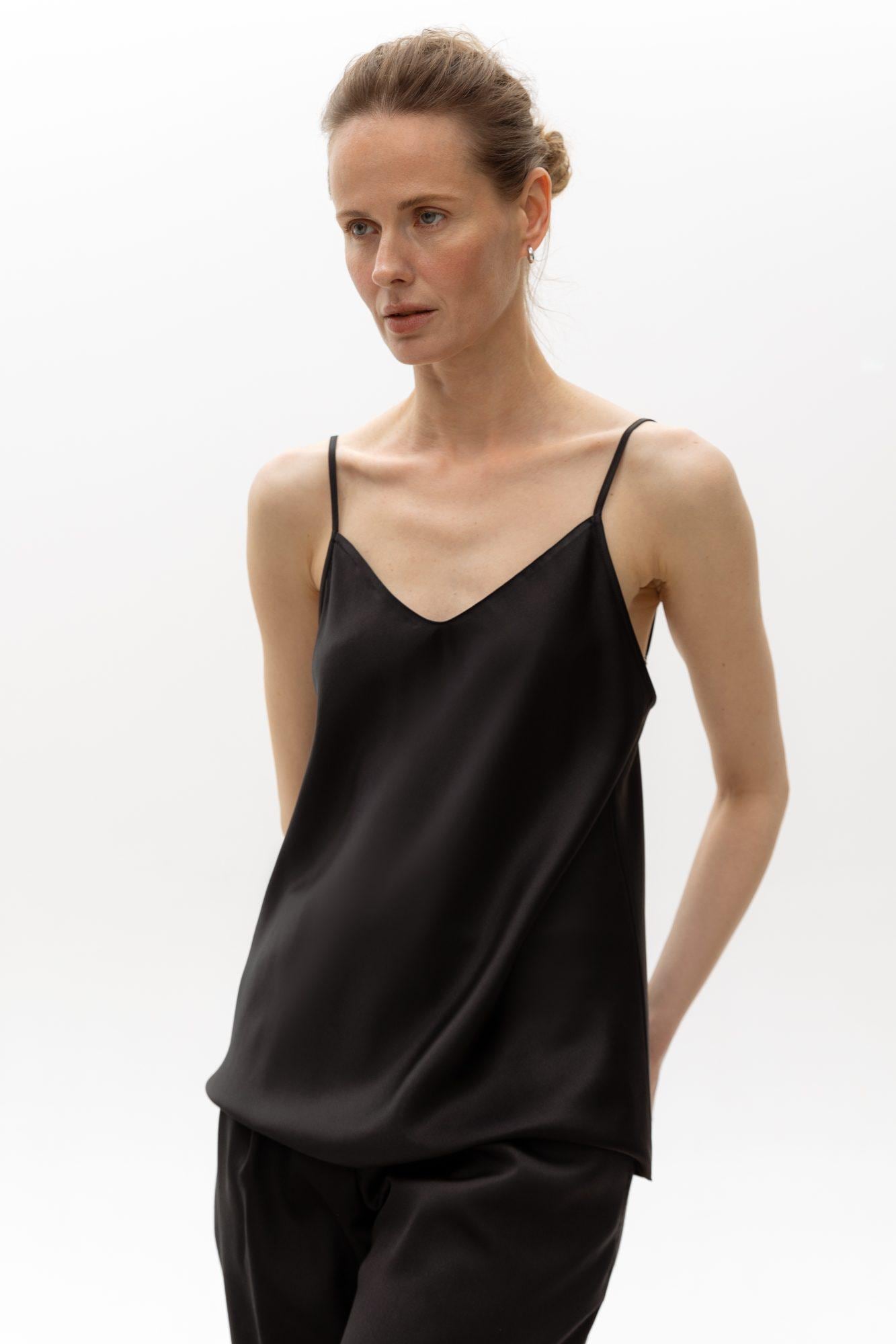 100% Silk Camisole Satin Cami Top Bias Cut Top in Colors Silk Clothing ...