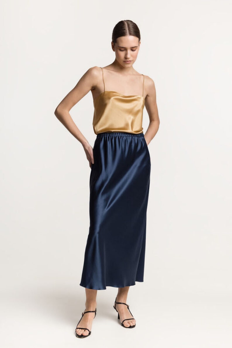 100% Silk Camisole Satin Cami Top Bias Cut Top in Colors Silk Clothing ...