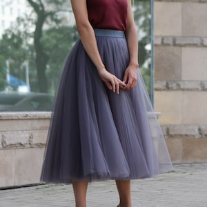 Tulle &quot;Sun-Shaped&quot; Skirt / Floor Skirt / Soft Long Tulle Skirt / Bridesmaid Tulle Skirt / Wedding Dress Tulle Skirt for Photo Shoot