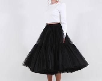 Ruffled Tulle Skirt / Tiered Skirt / Bridesmaid Bustle Tulle | Etsy