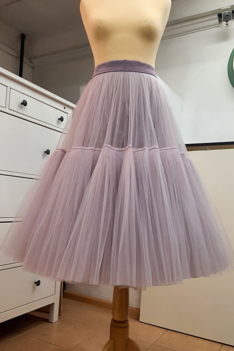 Ruffled Tulle Skirt / Tiered Skirt / Bridesmaid Bustle Tulle Etsy