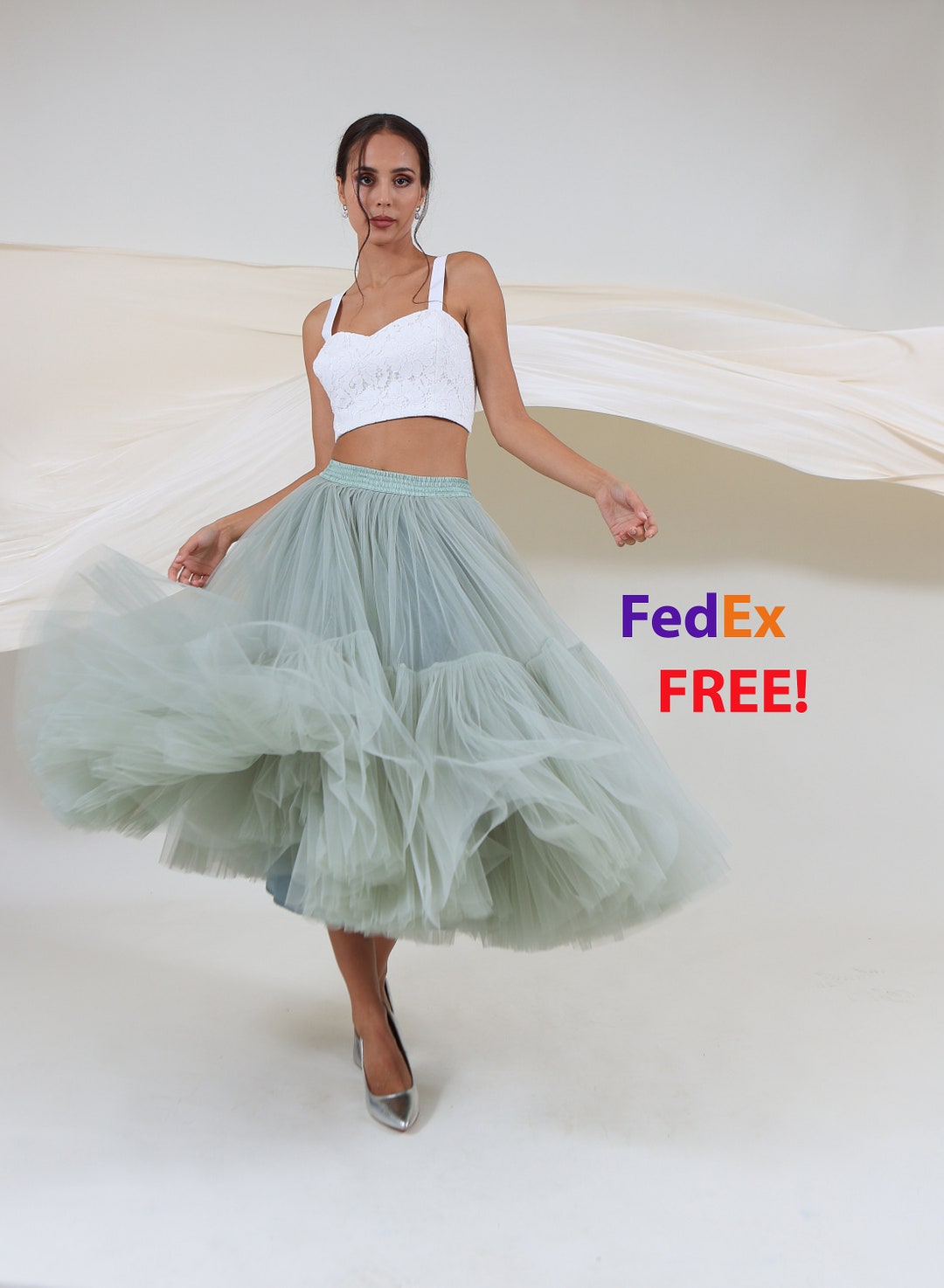 Amazon.com: Elegant A Line Fairy Tulle Tiered Skirt for