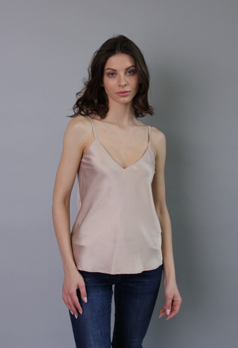 nude satin camisole