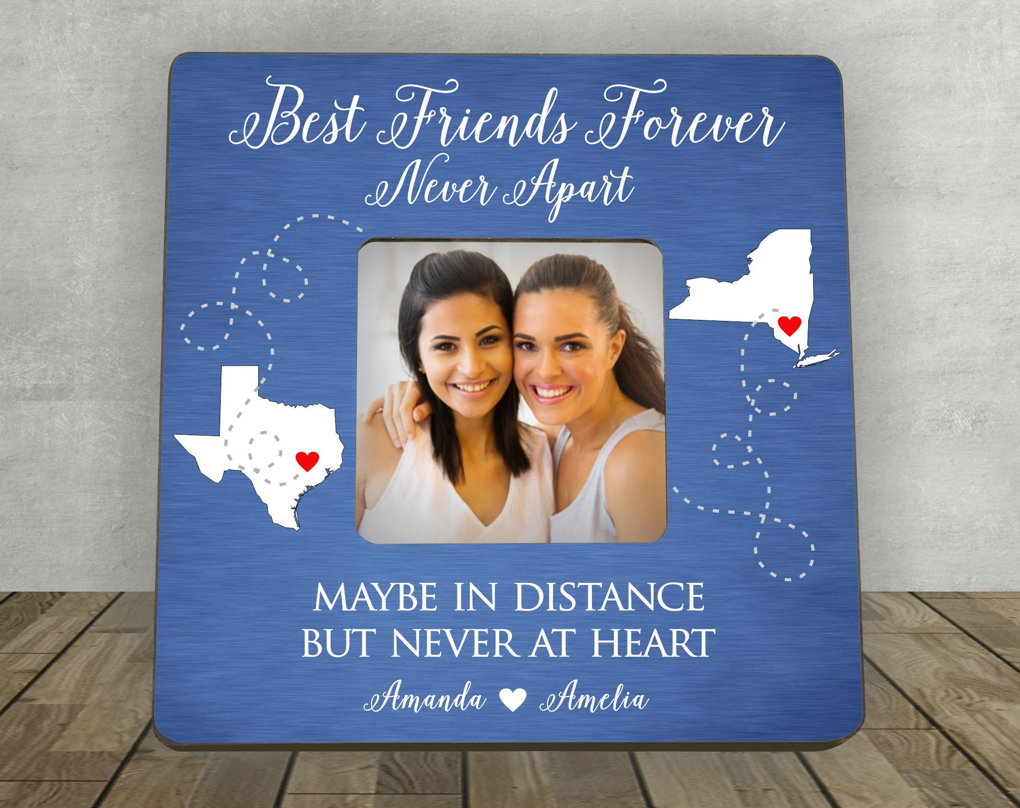 Best Friend Gift Personalized Picture Frame Best Friends Etsy