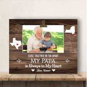 Gift for Papa, Father's Day Gift for Papa, Papa Gift, Personalized Picture Frame, Long Distance, Personalized Gift for Papa,
