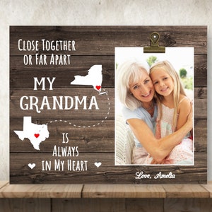 Gift for Grandma, Mother's Day Gift for Grandma, Grandma Gift, Personalized Picture Frame,,Long Distance, Grandmother