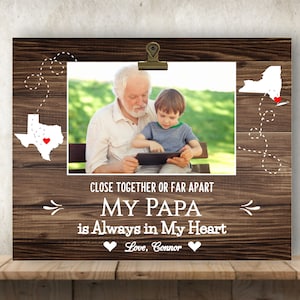 Gift for Papa, Father&#39;s Day Gift for Papa, Papa Gift, Personalized Picture Frame, Long Distance, Personalized Gift for Papa,