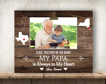 Gift for Papa, Father's Day Gift for Papa, Papa Gift, Personalized Picture Frame, Long Distance, Personalized Gift for Papa,