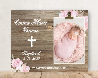 Baptism Gift for Girl, Baptism Gift, Christening Gift, Gift for Godchild, Personalized Picture Frame,Baptism Frame,Personalized Baptism Gift